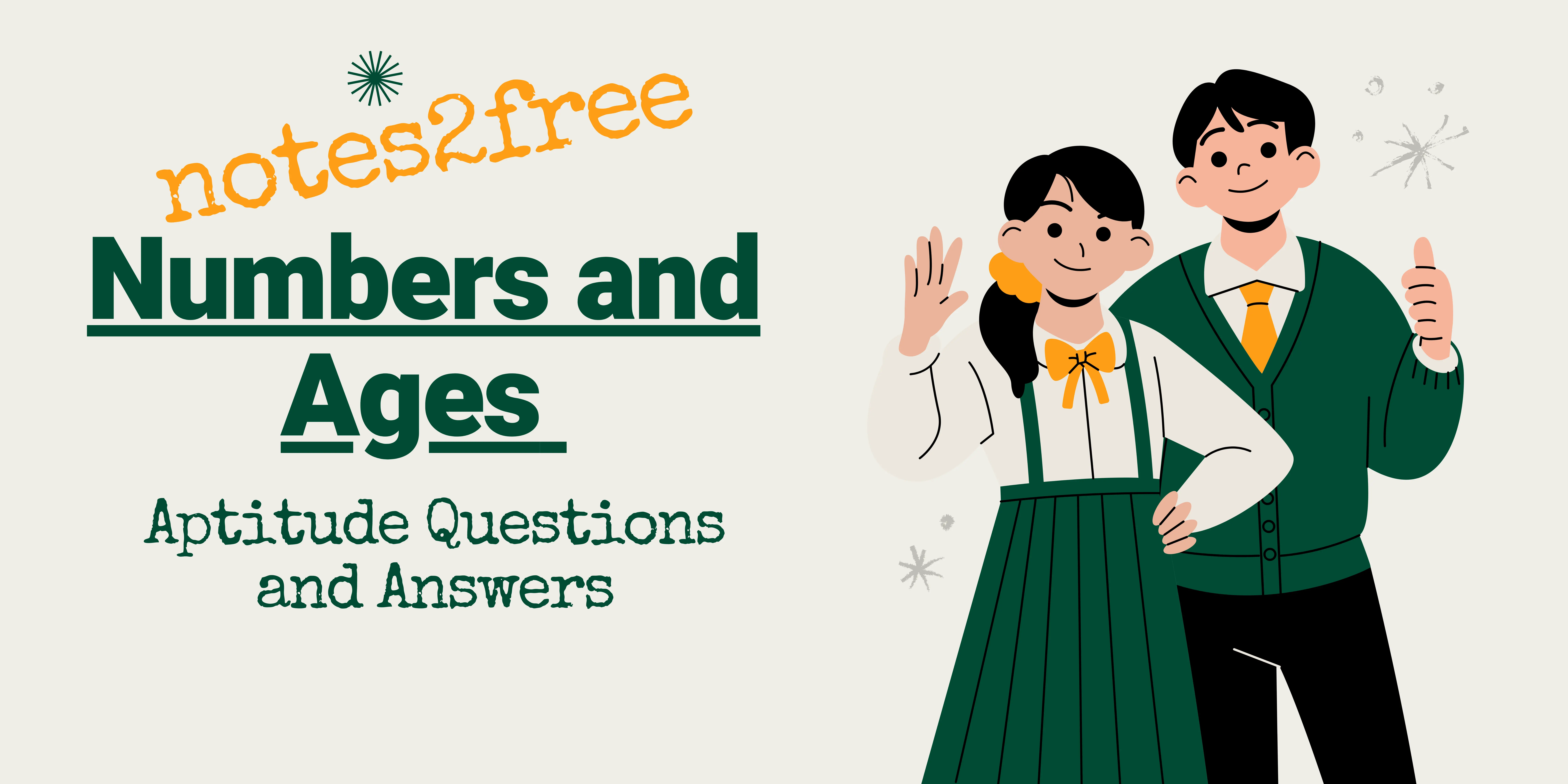 Numbers and Ages Aptitude questions and answers