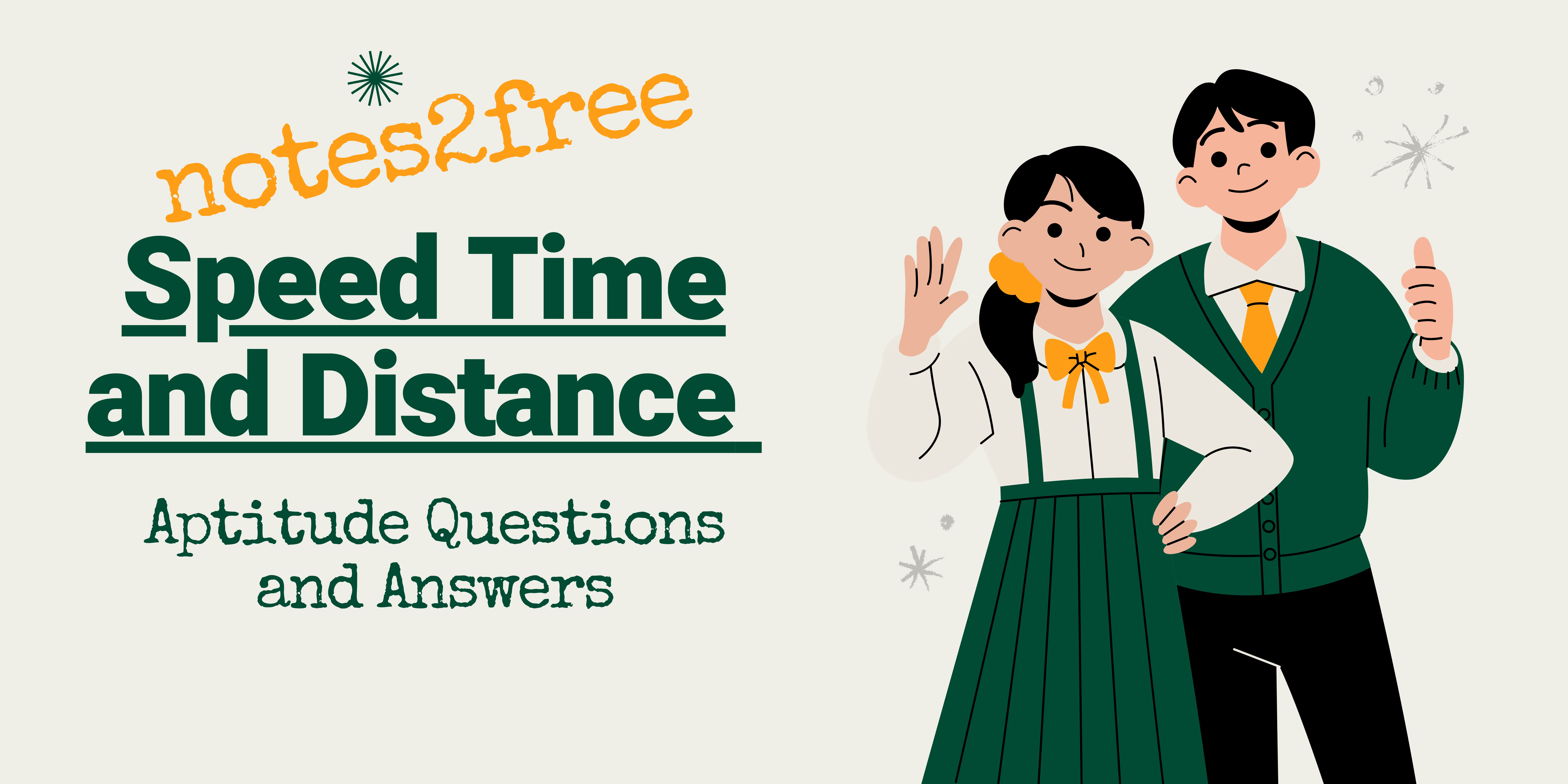 Speed Time and Distance Aptitude questions and answer
